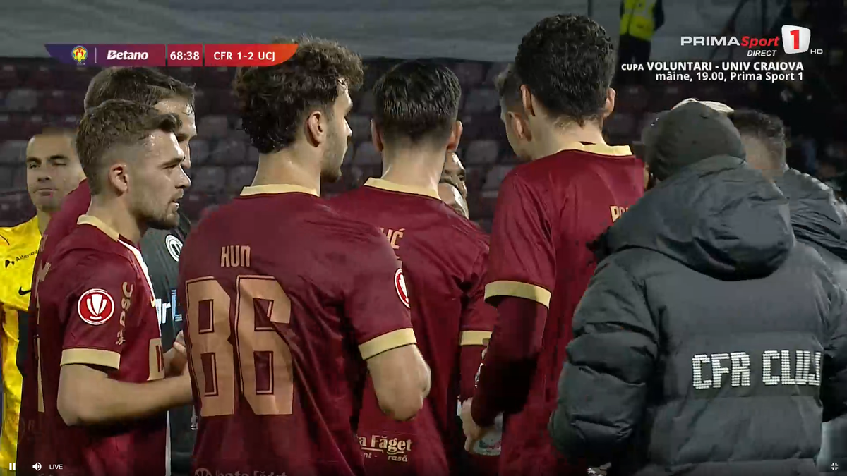 JUpâni în Gruia » Băieții lui Bergodi au subordonat-o pe CFR Cluj în derby-ul orașului și sunt cu un pas în „sferturi”
