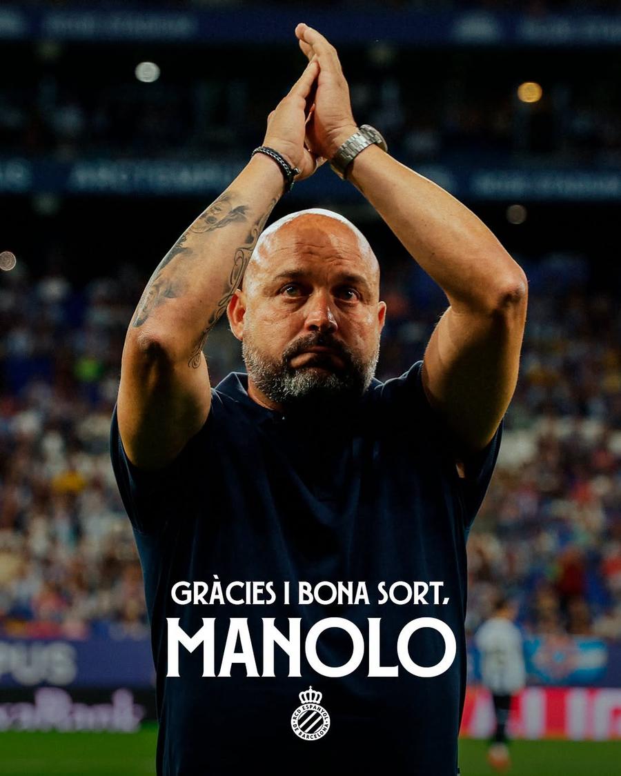 Manolo Gonzalez, antrenorul lui Espanyol, demis după înfrângerea rușinoasă din Cupa Spaniei // foto: facebook @Espanyol Antrenorul a fost demis pe loc după eliminarea rușinoasă din Cupă