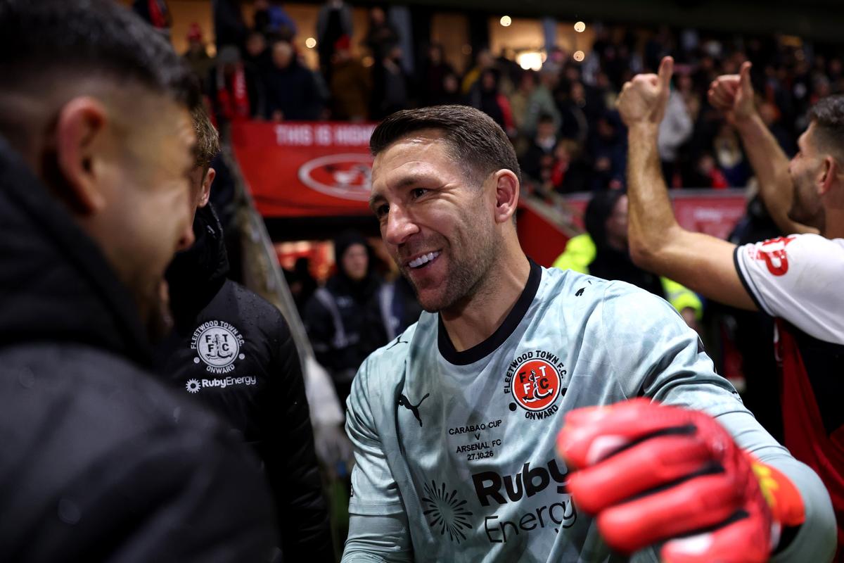 Bucuria celor de la Fleetwood după ce au eliminat-o pe Arsenal