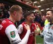 Bucuria celor de la Fleetwood după ce au eliminat-o pe Arsenal // FOTO: Guliver/GettyImages
