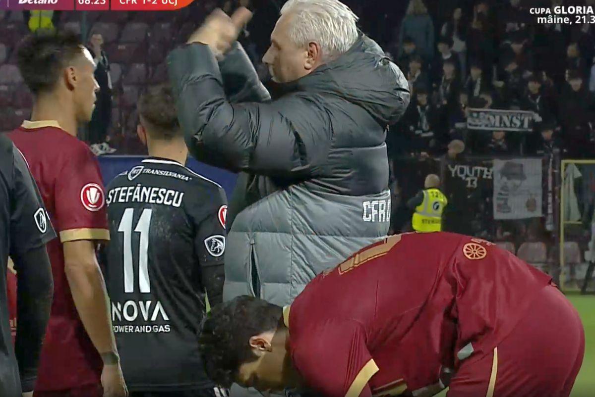 Șumudică și-a scos jucătorii de pe teren la CFR Cluj - U Cluj