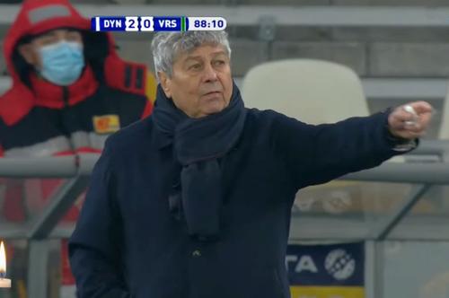 Mircea Lucescu, în Dinamo Kiev - Vorskla // foto: captură YouTube @ FC Dynamo Kyiv