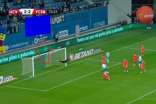 CSU Craiova - FCSB 2-3. Galeria oltenilor a continuat conflictul cu televiziunile și în timpul meciului.