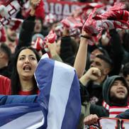 Fanii lui Olympiakos la meciul cu FCSB / Foto: Ionuț Iordache GSP