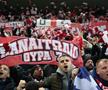 Fanii lui Olympiakos la meciul cu FCSB / Foto: Ionuț Iordache GSP