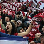 Fanii lui Olympiakos la meciul cu FCSB / Foto: Ionuț Iordache GSP
