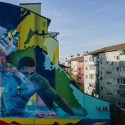Mural David Popovici în Timișoara / foto: asociatia-edit.ro
