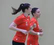 Alisia Boiciuc și Gabriela Dumitrașcu / Imagini de la antrenamentul oficial al României dinaintea meciului cu Japonia FOTO: Ionuţ Iordache (GSP)