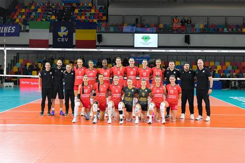Jucătoarele echipei Volei Alba Blaj FOTO CEV