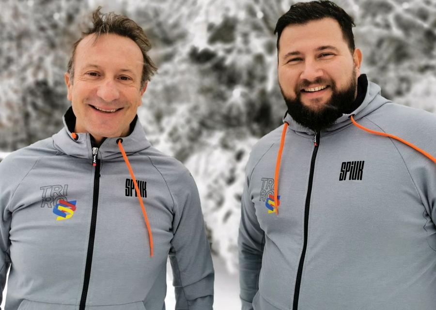 Simone Diamantini și Vlad Stoica într-un decor de iarnă la Cheile Grădiștei / FOTO Ionuț Coman Triatlonul românesc continuă să facă pași importanți: „România are material genetic” + „Avem un vis pentru Los Angeles!”