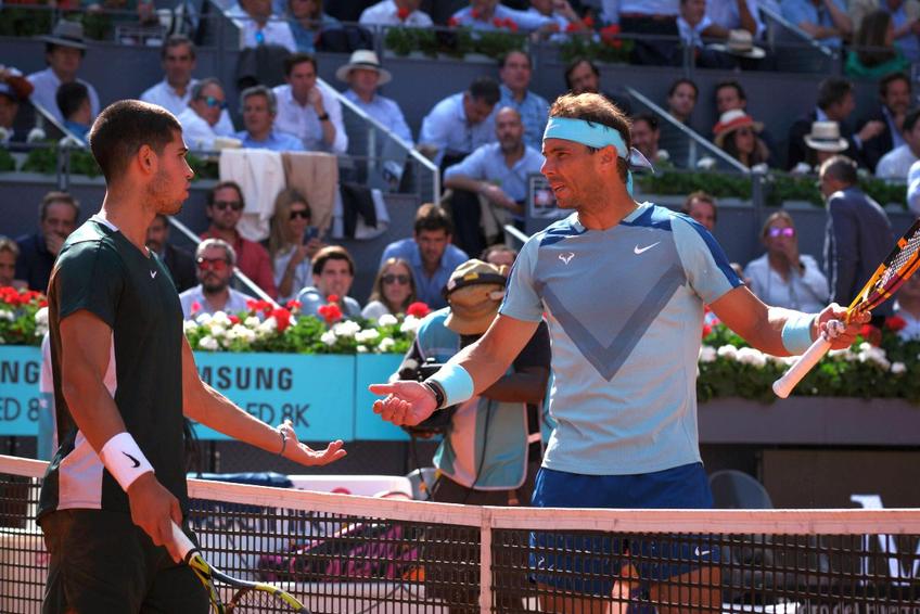 Rafael Nadal îl conduce pe Alcaraz cu 2-1 în raportul meciurilor directe / Sursă foto: Imago Images