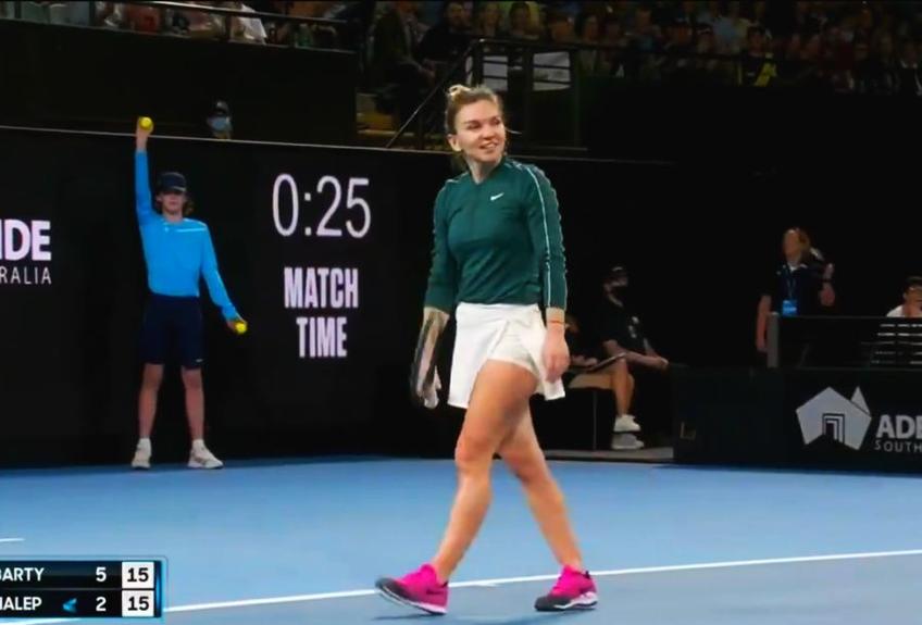 Duelul demonstrativ dintre Simona Halep (29 de ani, 2 WTA) și Ashleigh Barty (24 de ani, 1 WTA) a oferit momente de tenis sclipitor.