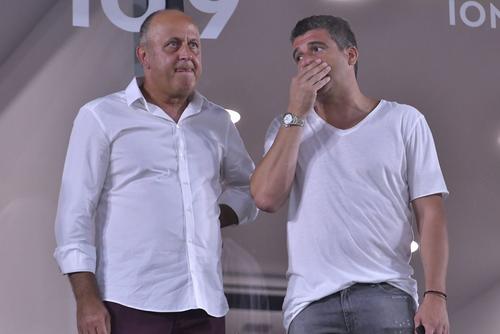 Acționarul majoritar Dan Șucu, alături de președintele Rapidului, Daniel Niculae