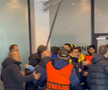 Scandal la pauza meciului FCSB - Fenerbahce // Capturi FOTO: Digi Sport