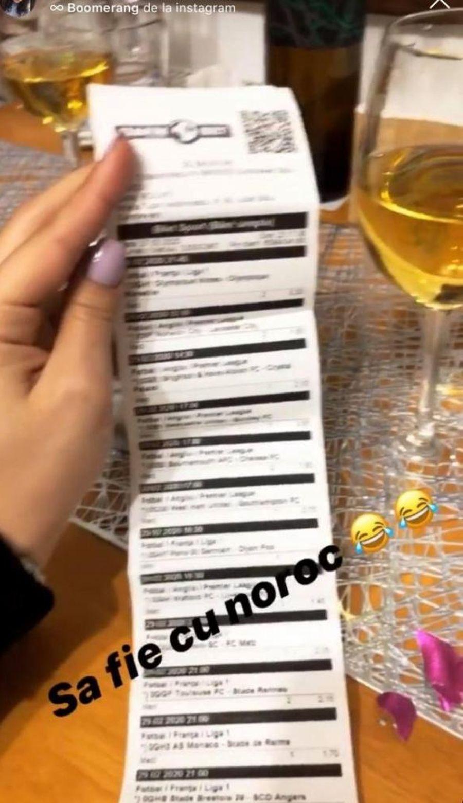 FOTO Iubita unui jucător din Liga 1 a jucat la pariuri și s-a lăudat pe Instagram! Pe ce meciuri a mizat + cum se apără: „E un pamflet”