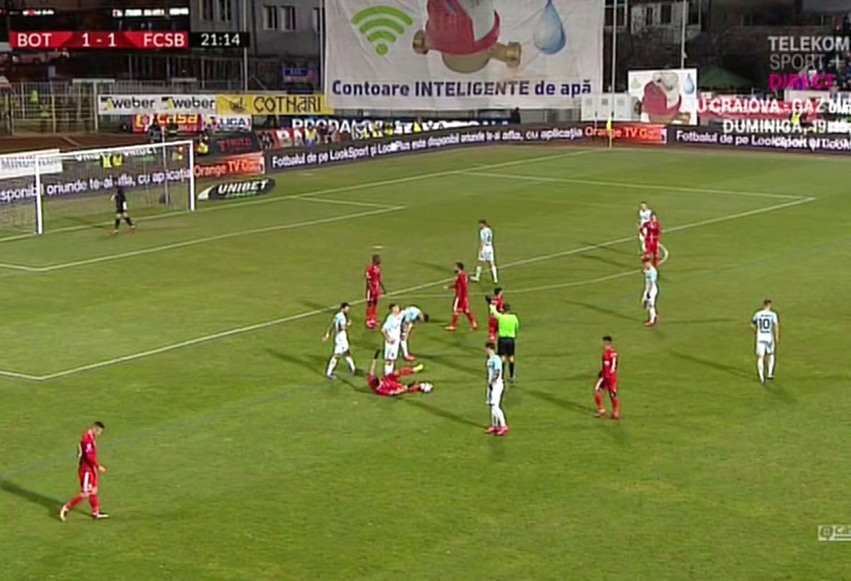 Fază controversată Botoșani - FCSB