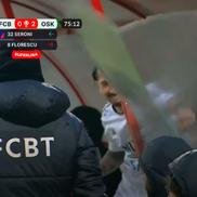 Florescu, nervos în Botoșani - Sepsi / FOTO: Captură TV @Orange Sport 1