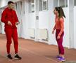 Andrea Miklos și antrenorul Cristi Eșanu Foto: Raed Krishan (GSP)