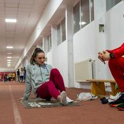 Andrea Miklos și antrenorul Cristi Eșanu Foto: Raed Krishan (GSP)