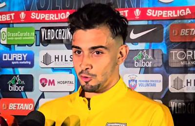 Omul momentul în Superligă a făcut show și la interviuri: „Am pus o melodie în vestiar, nici nu știam să mai dansăm”
