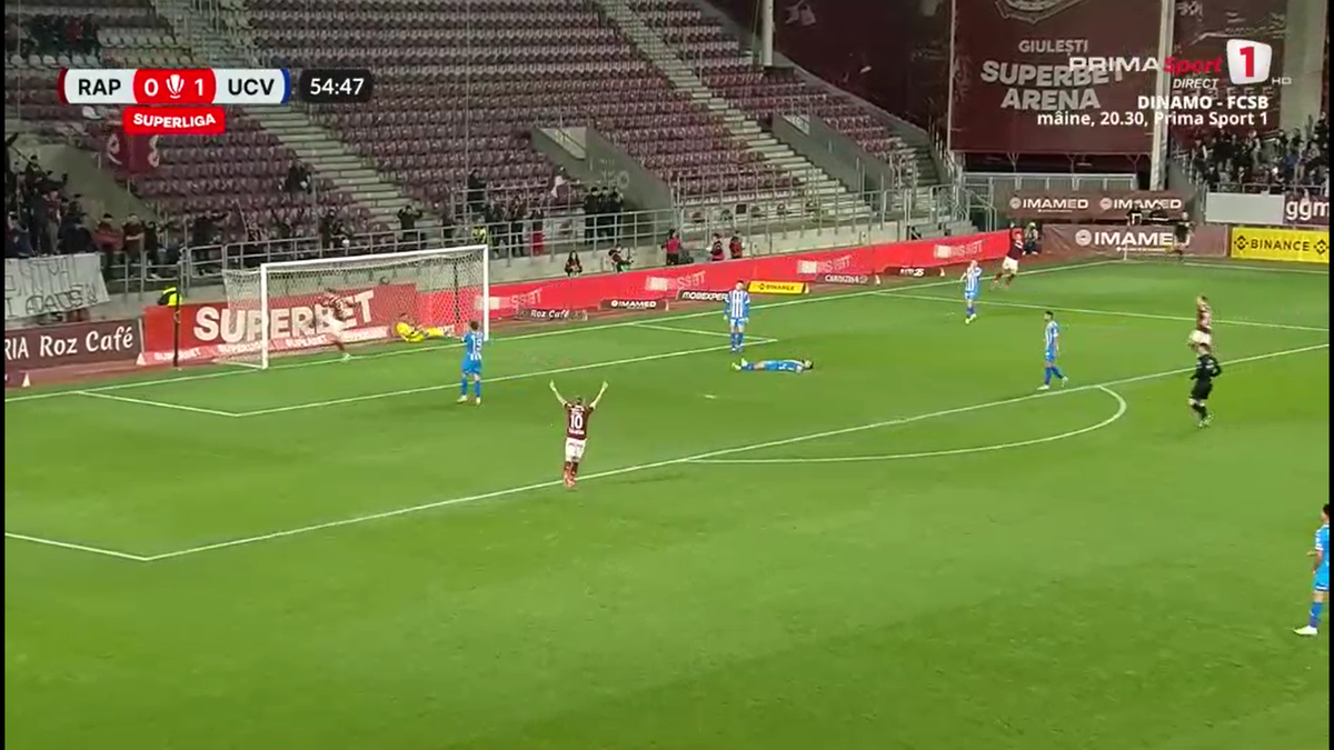 Autogolul lui Gjoko Zajkov în Rapid - Craiova