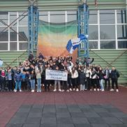 Copiii care susțin Craiova, în deplasare la meciul cu Rapid/ foto Facebook @Universitatea Craiova
