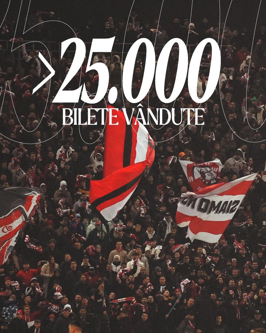 25.000 de bilete vândute la Dinamo - FCSB, foto: Facebook Dinamo a anunțat azi câte bilete a vândut la derby-ul cu FCSB: „E dureros, ne așteptam la o cifră mult mai mare”
