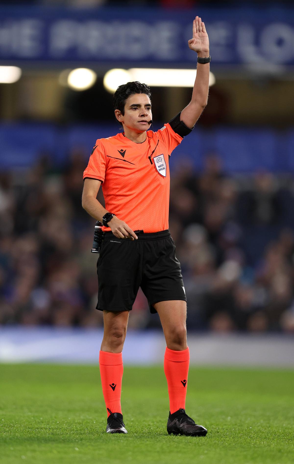 Catarina Campos, prima femeie care arbitrează un meci în prima ligă masculină a Portugaliei. Foto: Imago