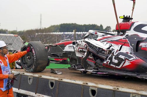 Monopostul lui Bearman după accidentul de astăzi // foto: Imago Images