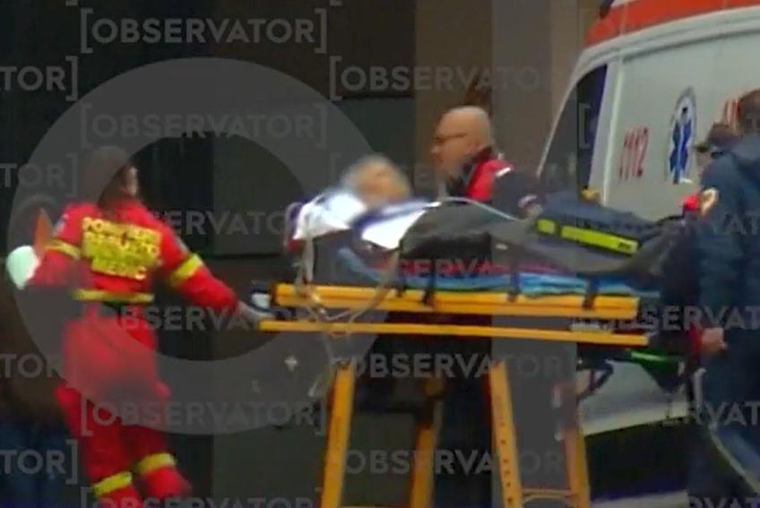 Lucescu a fost transportat de urgență la spital. Sursa foto: captură observatornews.ro