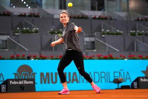 Simona Halep la Madrid. Sursă foto: Facebook