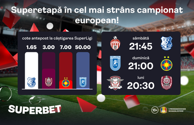 Adrenalină, echilibru și SuperCote! Vezi oferta pentru SuperEtapa din play-off-ul SuperLigii