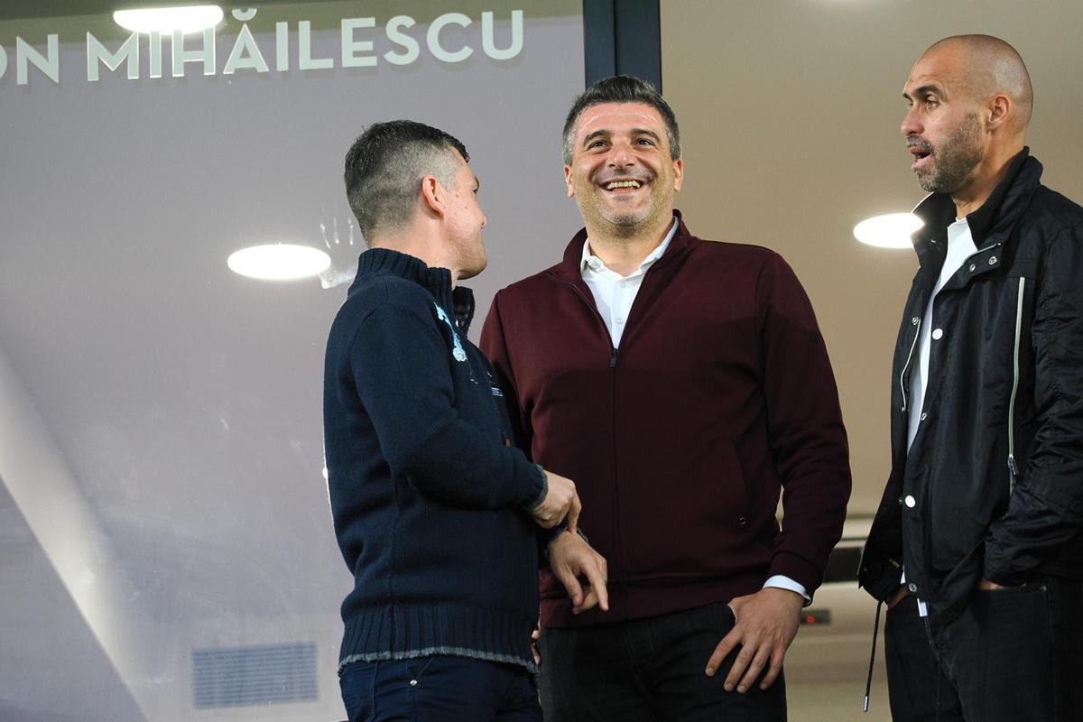 Dan Șucu, Victor Angelescu și Daniel Niculae, înainte de Rapid - Craiova
