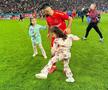 Valentin Crețu și copiii, după meciul în care FCSB a devenit campioană /  Sursă foto: instagram.com/valentincretu89/, instagram.com/madalinamariacretu/