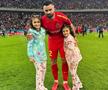 Valentin Crețu și copiii, după meciul în care FCSB a devenit campioană /  Sursă foto: instagram.com/valentincretu89/, instagram.com/madalinamariacretu/