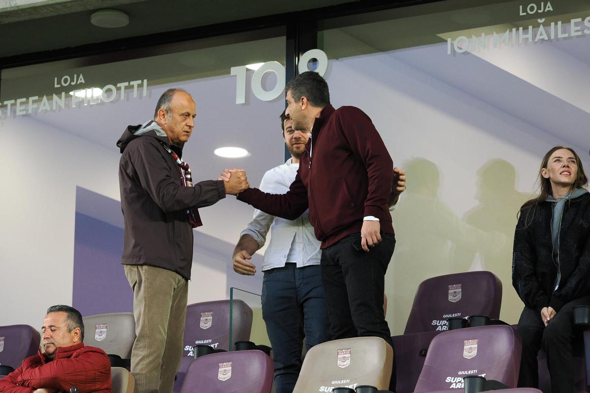 Dan Șucu, Victor Angelescu și Daniel Niculae, înainte de Rapid - Craiova