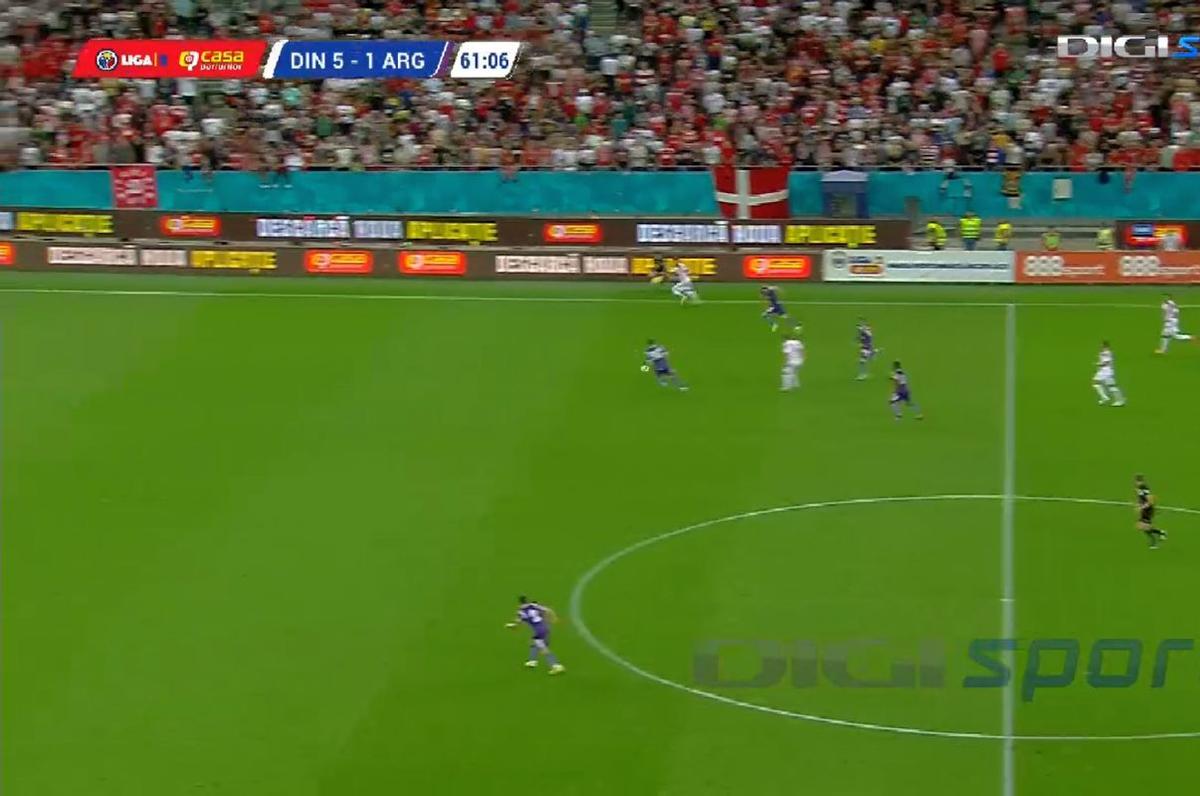 Al doilea gol al lui Ghezali din meciul Dinamo - FC Argeș