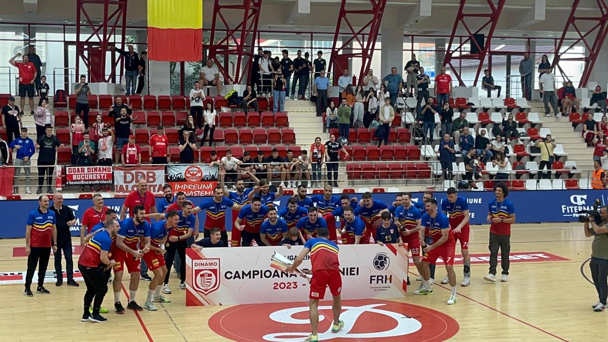 Dinamo a sărbătorit câștigarea campionatului la handbal masculin