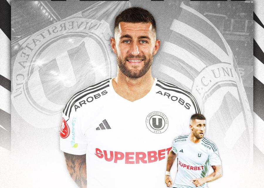 Ovidiu Popescu, în tricoul lui U Cluj Foto: Facebook U Cluj „U” Cluj, activă pe piața transferurilor. Doi jucători au semnat