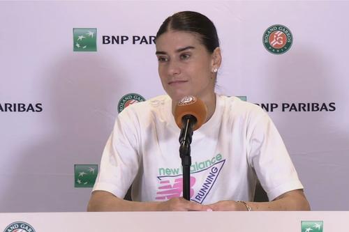 Sorana Cîrstea la conferința de presă de după calificarea în optimi de finală