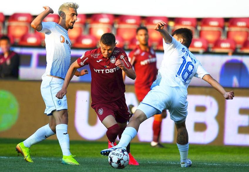 Craiova s-a apropiat la un singur punct de CFR Cluj