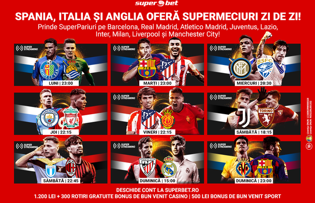 SuperPariorii au avut un weekend de vis! Începe o nouă săptămână cu SuperMeciuri zilnice!