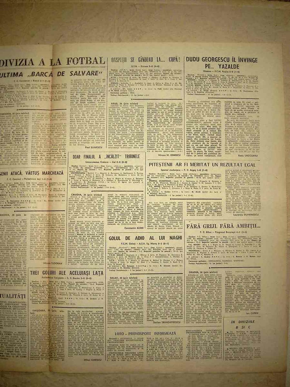 retro gsp 30 iunie - dudu georgescu