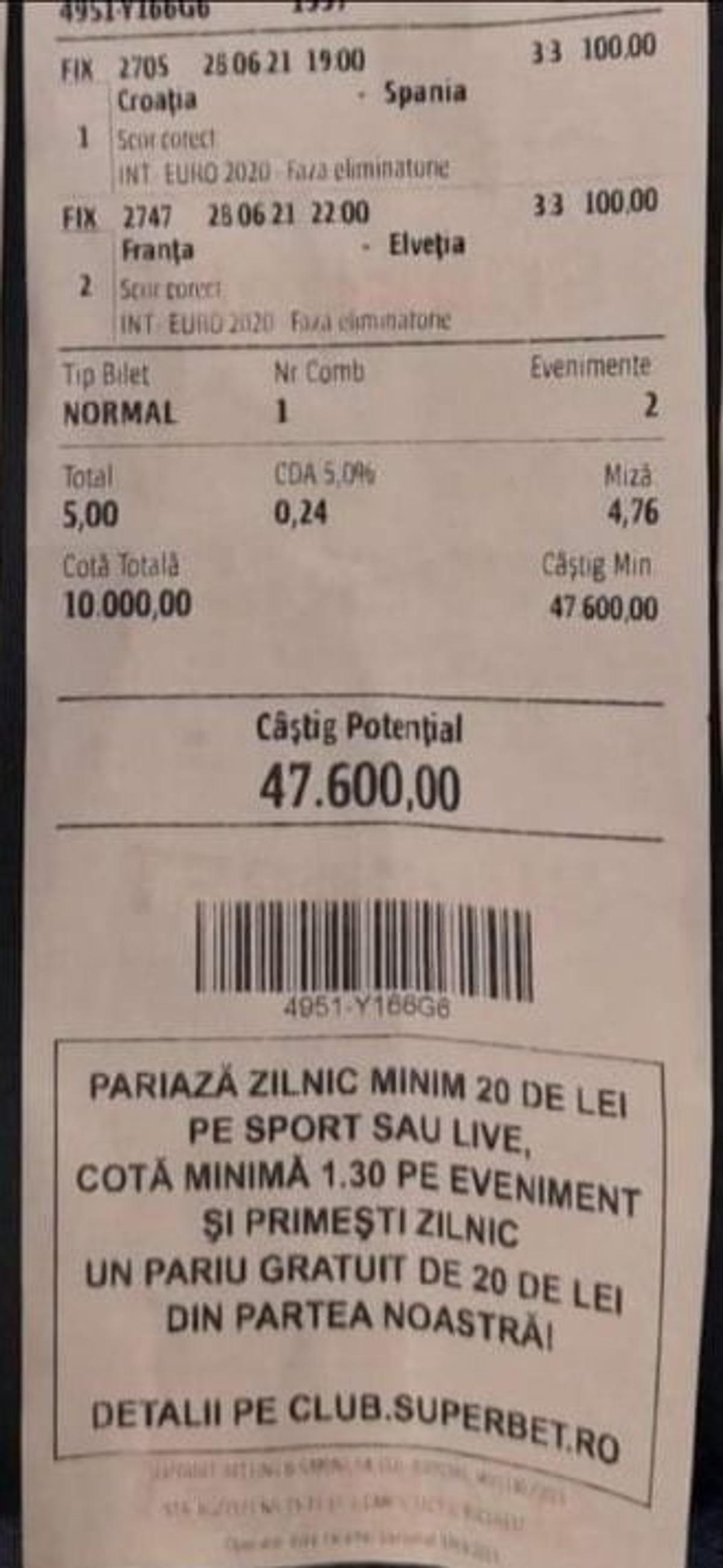 Bilete Euro 2020, Franța - Elveția și Croația - Spania