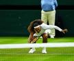 Serena Williams a abandonat în primul meci de la Wimbledon! Imagini dureroase: s-a prăbușit în genunchi și a început să plângă