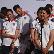 Ionela Cozmiuc la conferinșa de presă care a venit după CE 2023 FOTO Raed Krishan
