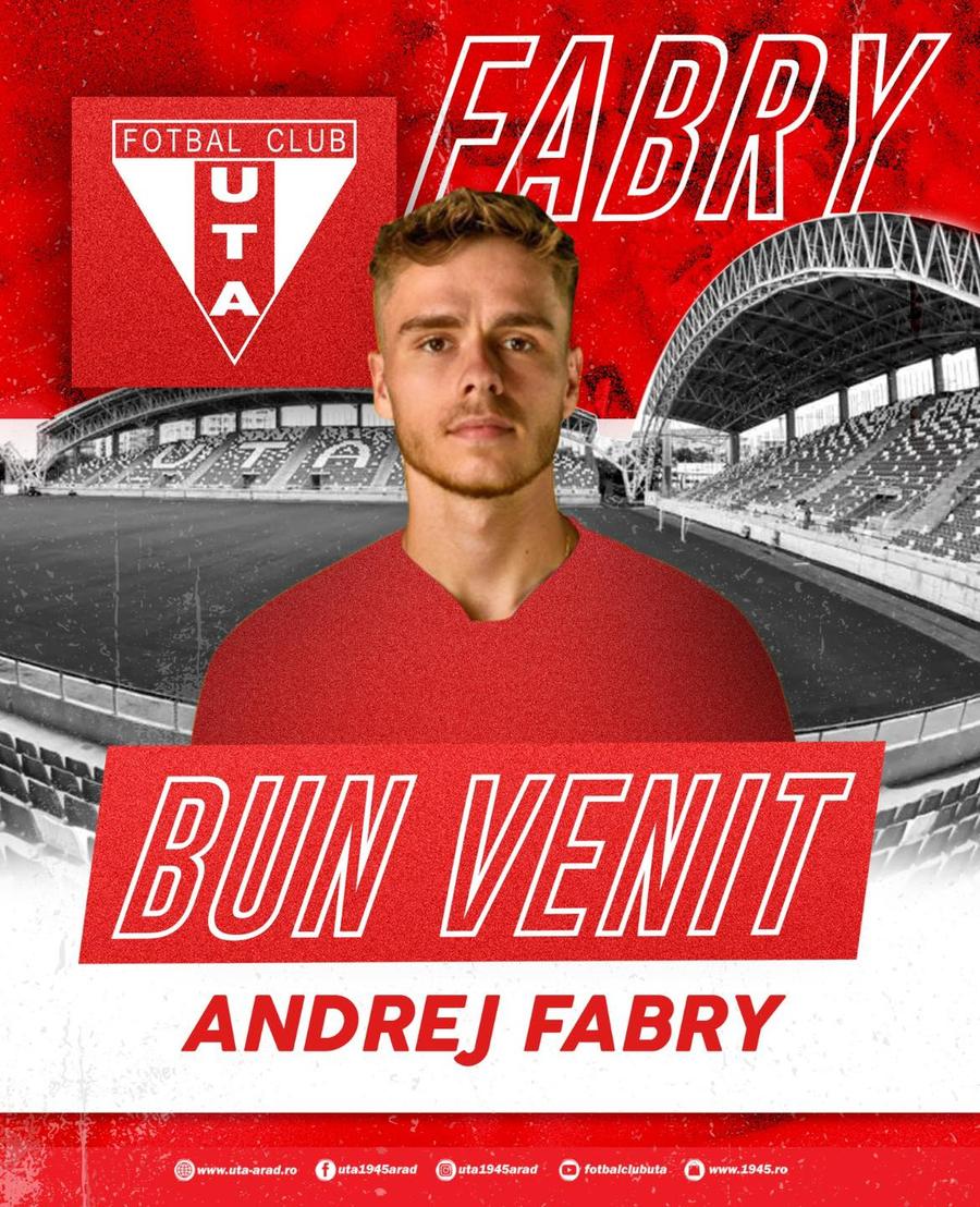 Andrej Fabry este noul jucător al arădenilor 6 informații din Superliga » Sergiu Hanca a ajuns la noua sa echipă & Mircea Rednic a transferat un slovac
