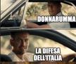 Donnarumma, sus. Apărarea Italiei, jos
