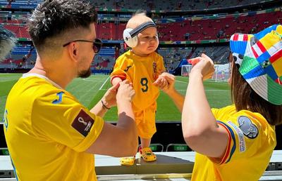 A cucerit internetul! Cel mai mic suporter român de la Euro 2024 e nepotul lui George Pușcaș