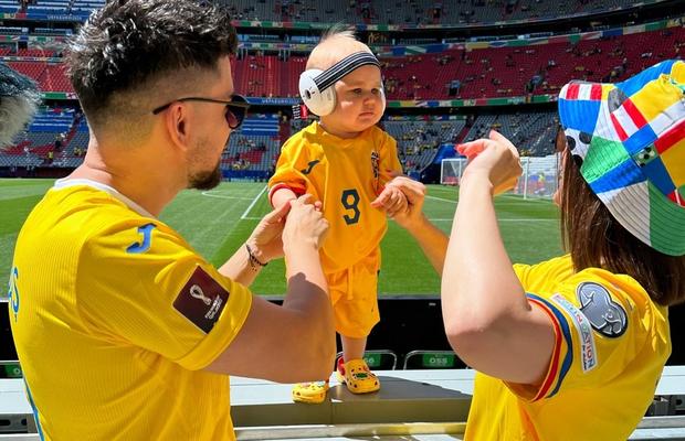 A cucerit internetul! Cel mai mic suporter român de la Euro 2024 e nepotul lui George Pușcaș
